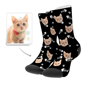 Socken mit katzenfoto - Socken mit Gesicht
